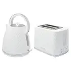 Westinghouse Electric 1.7L 2200W Kettle & 930W 2 Slice Bread Toaster Set White