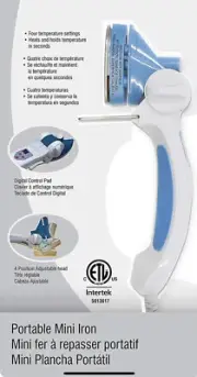 Dritz Petite Press Portable Mini Iron with 4 Temp Settings SEALED FREE SHIPPING