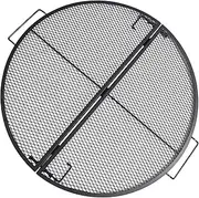 Lineslife X-Marks Fire Pit Cooking Grill Grates Portable, Heavy Duty Folding Round BBQ Grill Grate with Handles for Outdoor Campfire Cooking, Camping Cookware, Black 36 Inch