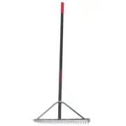Landscape Rake 24 in. Width Aluminum Handle Lightweight Head Wrap-Around Brace