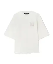 Palm Angels PA Monogram Embroidered Crewneck T-Shirt S,XL,XS,L,M,XXXL White