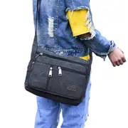 Men Canvas Shoulder Messenger Bag Crossbody Casual Shoulder Bag Chest Bag Travel Carry Bag