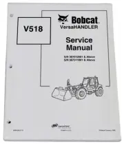 Bobcat V518 Telehandler Service Manual Shop Repair Book 2 Part Number # 6902406