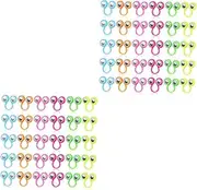 ibasenice 2sets Eye Finger Puppets Big Movable Eyeball Rings Novelty Toys for Children 30pcs*2 Random Color