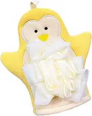Body Scrub Gloves - Penguin Shape Washing Gloves for Body | Shower Puff, Bathing Accessories, Loofah Sponge, Rich Foaming Towel for Men Women Kids Families
