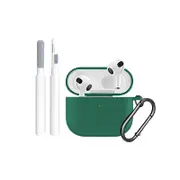 AirPods 3rd Generation Case Cover Protective Case for Apple AirPods 3 with Cleaner Pen and Keychain-Green