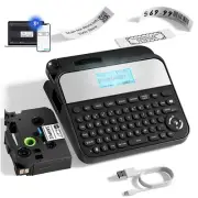 Label Maker, D480BT Advanced Label Maker Machine with-Tape, Bluetooth Recharg...