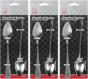 Chef Craft Stainless Steel Grapefruit Spoons - 3 Packs of 2