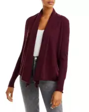 AQUA Cashmere Draped Open-Front Cashmere Cardigan - 100% Exclusive