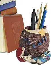 Cute Pen Holder, Football Theme Desk Caddy, Multifunctional Brush Holder, Cool Stationery Organizer, Desk Accessories for Home, Football Hat Brush Holder, Sneakers Design Pen Organizer