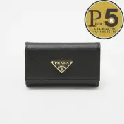 Prada key case [SAFFIANO TRIANG] 1PG004 QHH Black (F0002 NERO) PRADA