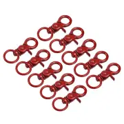 44mm Swivel Clasps Lanyard Snap Hook Claw Clasp for DIY Red 16Pcs