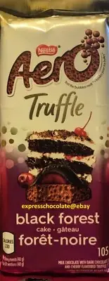 NESTLE AERO TRUFFLE BLACK FOREST CAKE KING SIZE MILK CHOCOLATE BAR 105g