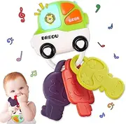 JQLM Baby Toys 18 Months,Sensory Toys Car Key Baby Teether,Montessori Toys for Toddlers,Gifts for Newborn Boys Girls