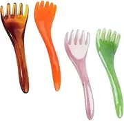 minkissy 4Pcs Resin Scalp Comb Comfortable Head with Five Claws Relaxation Tool for Scalp Neck Massage present for and Family