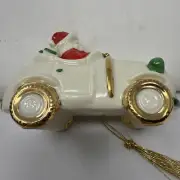 MIKASA Holiday Magic Santa/Car Christmas Ornament Porcelain W Box