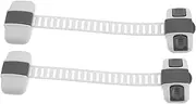 Toyvian 2Pcs Safety Straps Locks for Refrigerators Cabinets Strong Adhesive Easy Installation Prevents from Accessing Unwanted Items