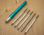 Simple Woodturning Tools 5 Tool Mid-Size Carbide Wood Lathe Turning Tools Set