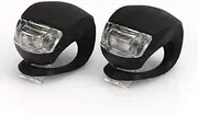 1 Pair LED Bicycle Light Very Bright Bike LED Light Mount at Fork Handlebar seat Post Red and White Frog Light