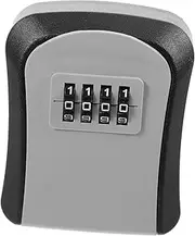 CAXUSD 1 Set Wall Mount Key Lock Box Resettable Code Security Lock Box for Home Office and Outdoor Use Material Easy Installation Safe Key Storage