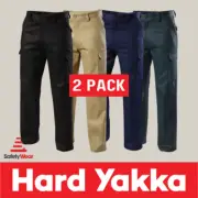 2x Hard Yakka Gen Y, Relaxed Fit Cotton Drill Work Workwear Cargo Pants, Y02500