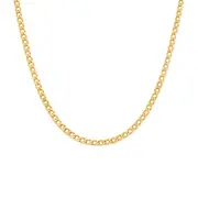 9ct 45cm Solid Pave Curb Chain
