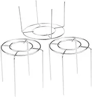 Mobestech 3Pcs Inverted Cake Cooling Rack Stainless Steel Baking Tools for Bread Cookies Cakes Convenient Storage Retrieval Design Sleek Silver Finish