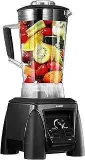 3L Commercial Blender Mixer Juicer Food Processor Soup Smoothie Maker Ice Crusher Meat Grinder High Power Countertop Machine for Kitchen Shop 2300W