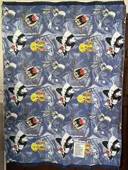 Vintage Looney Tunes Blanket Sylvester Tweety Bugs Taz 1992 Warner Bros NOS