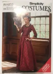 Simplicity R11003 Fantasy Cosplay Costume Dress Bolero Corset Skirt 6-14 Uncut