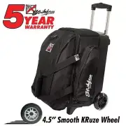 KR Strikeforce Cruiser Smooth Black 2 Ball Roller Bowling Bag