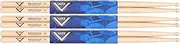 Vater Manhattan 7A Wood Tip Hickory Drum Sticks, 3 Pair (VS3P7AW)
