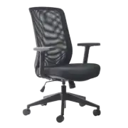 Buro Mondo Gene Mesh Back Office Chair With Arms Black Mesh Back and Fabric Seat
