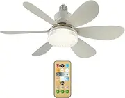 Oimzzr Fan Light Remote Control Multi-Color Dimmable Home Room Bedroom Fan Lights