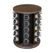 Revolving Spice Rack Set with 35 Spice Jars, Kitchen Spice Tower Organizer fo...