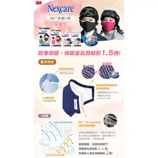 3M 8550+舒適口罩升級款 (兒童用-粉藍/粉紅)非醫療級-舒適透氣、防寒保暖、可水洗不易生塵螨