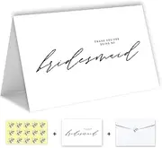 (14 Pack) Thank You for Being My Bridesmaid Card Set, Bachelorette Party Card, Thankful Card for Bridesmaid, Wedding Ceremony Thank You Card With Matching Envelope