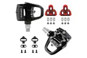 VENZO Compatible with Shimano SPD-SL & Shimano SPD System for Indoor Fitness Exercise Bike Bicycle Pedals & Cleats with 9/16" Heavy Duty Spindles