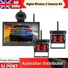 Digital Wireless 5 Inch Monitor Dual Screen 2x Reversing Backup Cameras 12v 24v