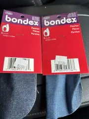 (2 Sets) Wrights Bondex Iron-On Patches 5x7" 2/Pkg.-Worn Denim & Blue Denim