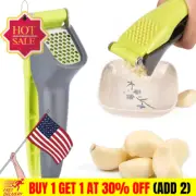 Kitchen Steel Manual Garlic Press Ginger Squeezer Crusher Rocker Mincer Tool HOT