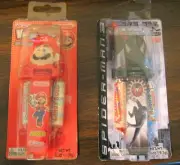2009 SUPER MARIO + 2007 SPIDER MAN Klik Au'some Candy Dispenser, Smarties