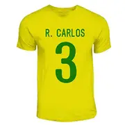 Gildan Roberto Carlos Brazil Hero T-shirt (yellow) LB (9-11 Years)