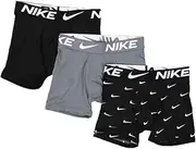 [Nike] Boy's Dri-Fit™ Boxers 3-Pack (Big Kids) Grey/Black LG (14-16 Big Kid)