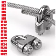 Wire Rope Clasp U Heavy-duty Stuck Head 304 Stainless Steel M2 to M32 Fastening
