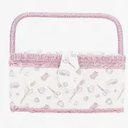 Vintage StitchNest: Fabric & Thread Organizer Box for Household Sewing Essential