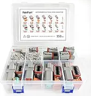 152PCS DT Deutsch Connector Kit, 2 3 4 6 8 12 Pin Way DT Connectors with Solid Contacts, Waterproof Automotive Electrical Connectors Assortment for Automotive Repair