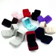 Squre Velvet Earrings Ring Box Wedding Jewelry Displays Storage Gifts Case Boxes