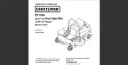 Craftsman ZT 7000 Model 107.277700 Zero-Turn Mower Maintenance & Owner`s Manual