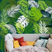 5 Pieces 12 X 16 Inch Large Leaf Stencils for Painting on Walls, Reusable Palm L